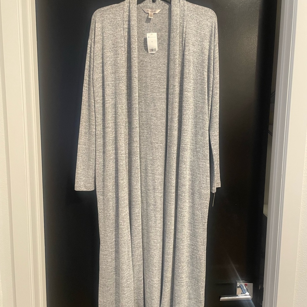 Banana Republic Gray Long Open Cardigan